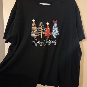 Black Merry Christmas Graphic T-Shirt